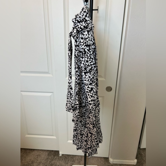 Lark + Grey TIERED RUFFLE MIDI SKIRT w/a side half belt to make a side bow/knot - Picture 3 of 8